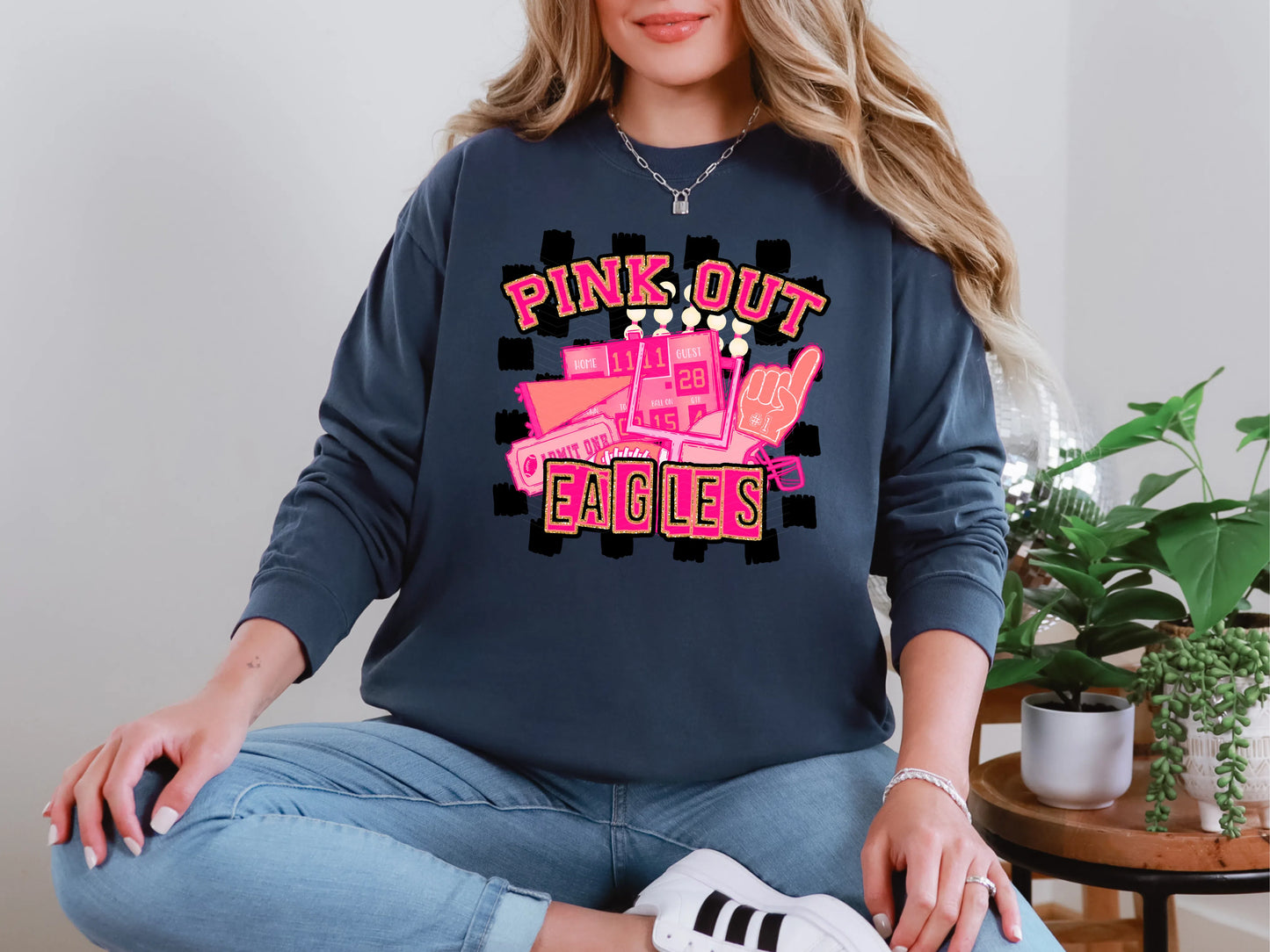 Pink Out Eagles DTF TRANSFER