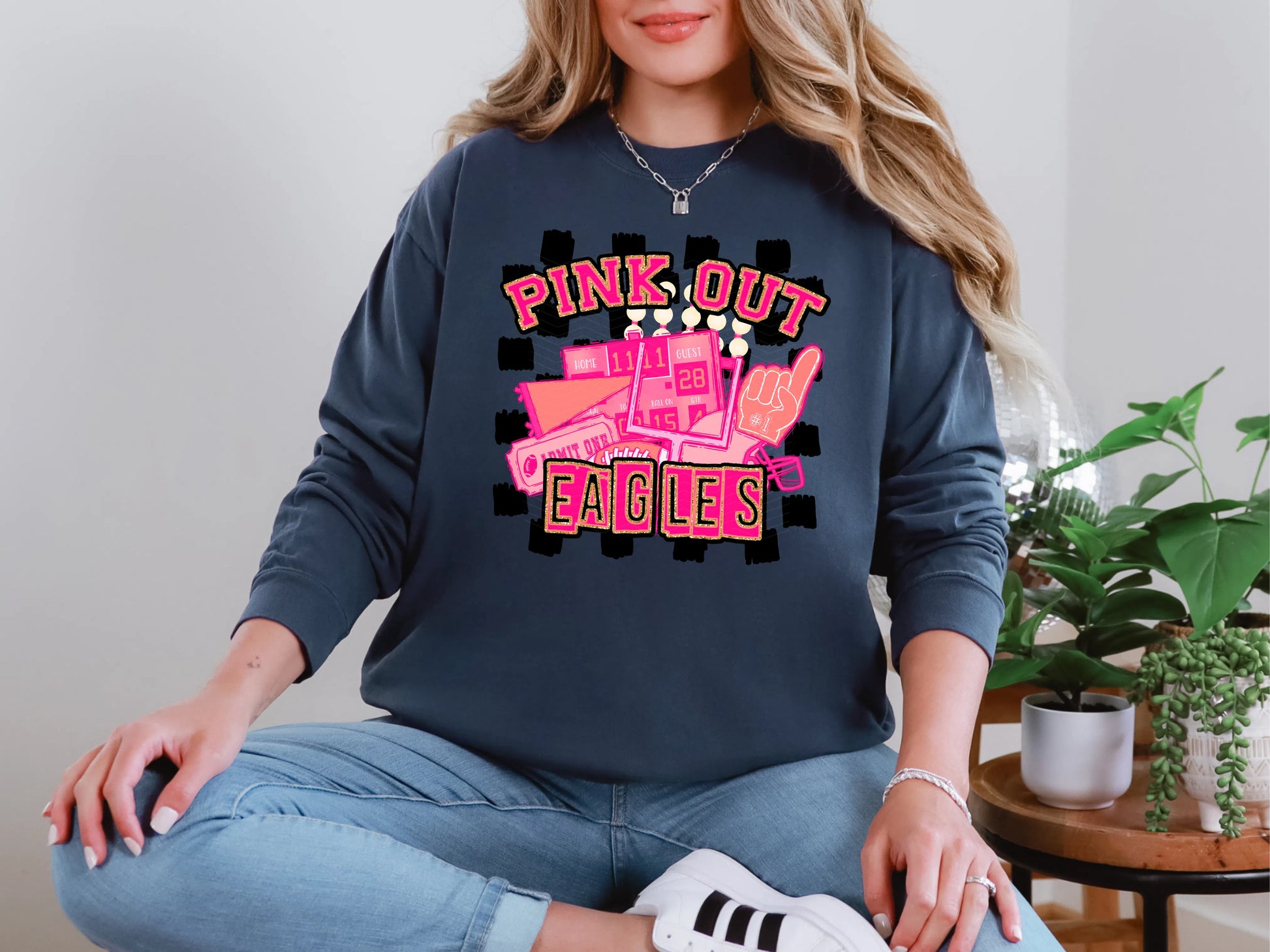 Pink Out Eagles DTF TRANSFER