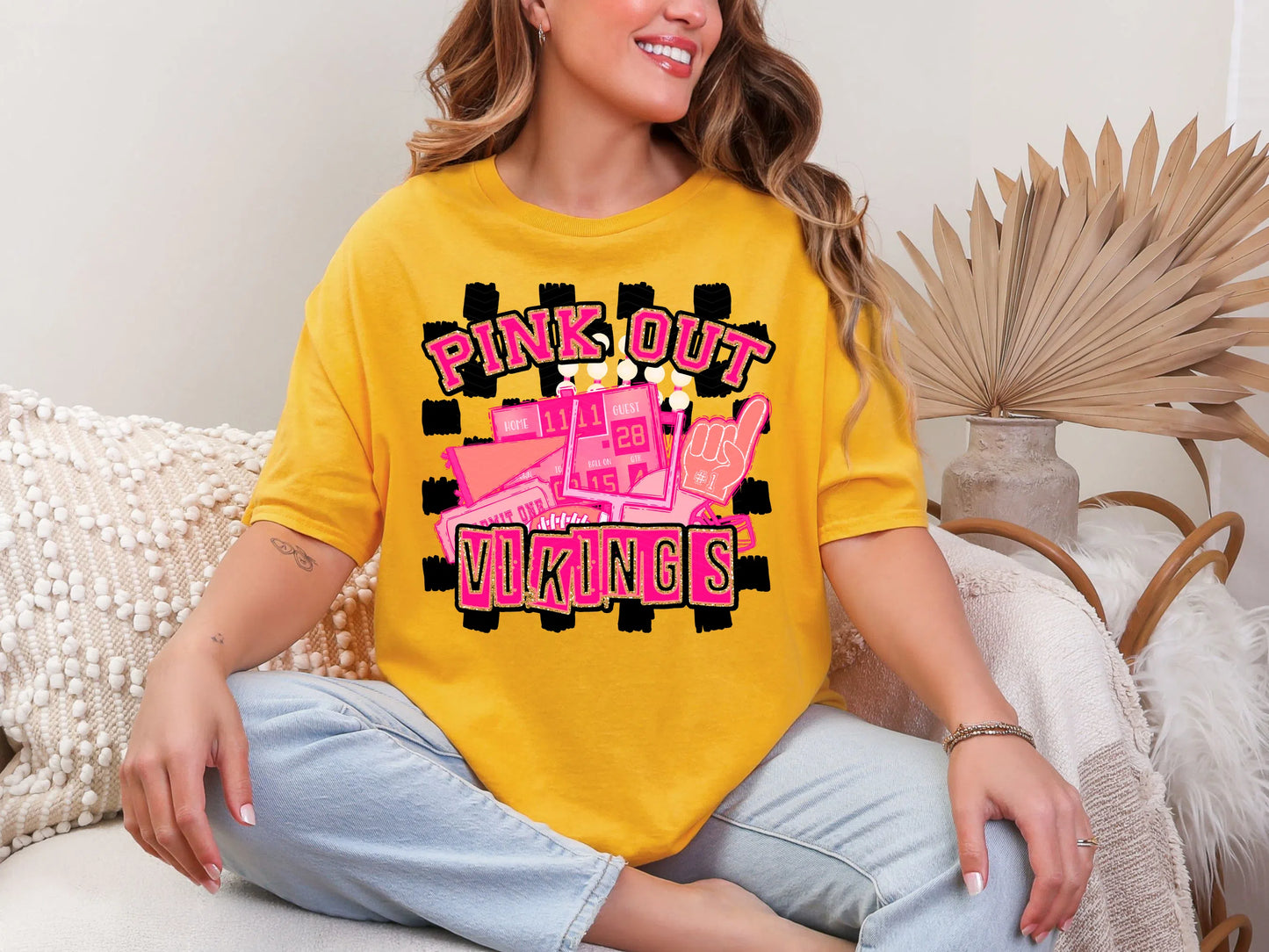 Pink Out Vikings DTF TRANSFER
