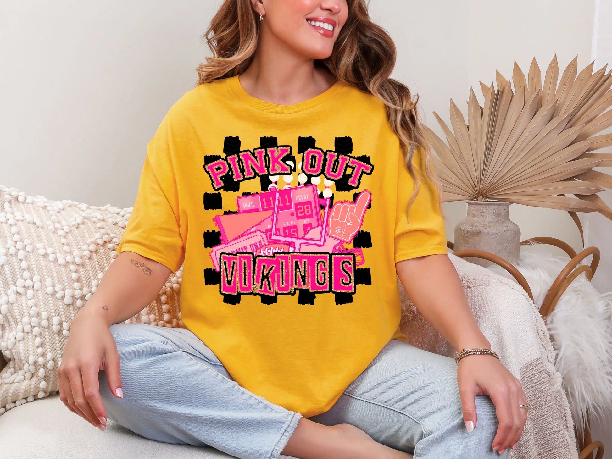 Pink Out Vikings DTF TRANSFER