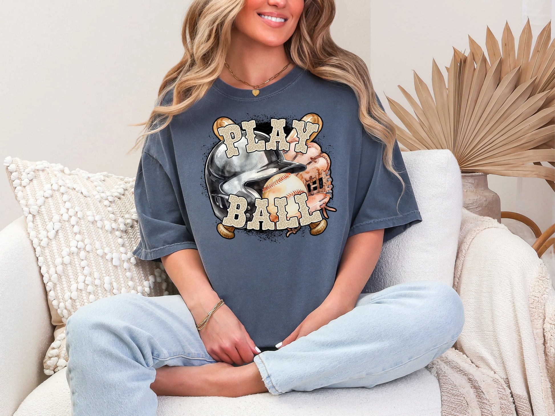 Play Ball Baseball Neutral Leopard DTF TRANSFER