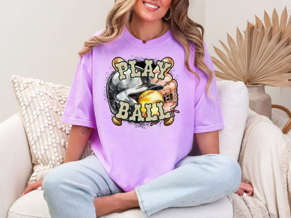 Play Ball Softball Forest Green Leopard DTF TRANSFER