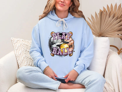 Play Ball Softball Magneta Checker DTF TRANSFER