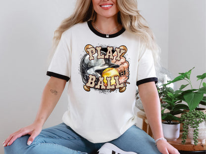 Play Ball Softball Maroon Leopard DTF TRANSFER