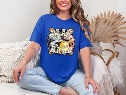 Play Ball Softball Neutral Cowprint DTF TRANSFER