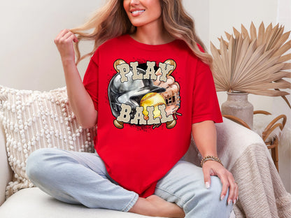 Play Ball Softball Neutral Leopard DTF TRANSFER