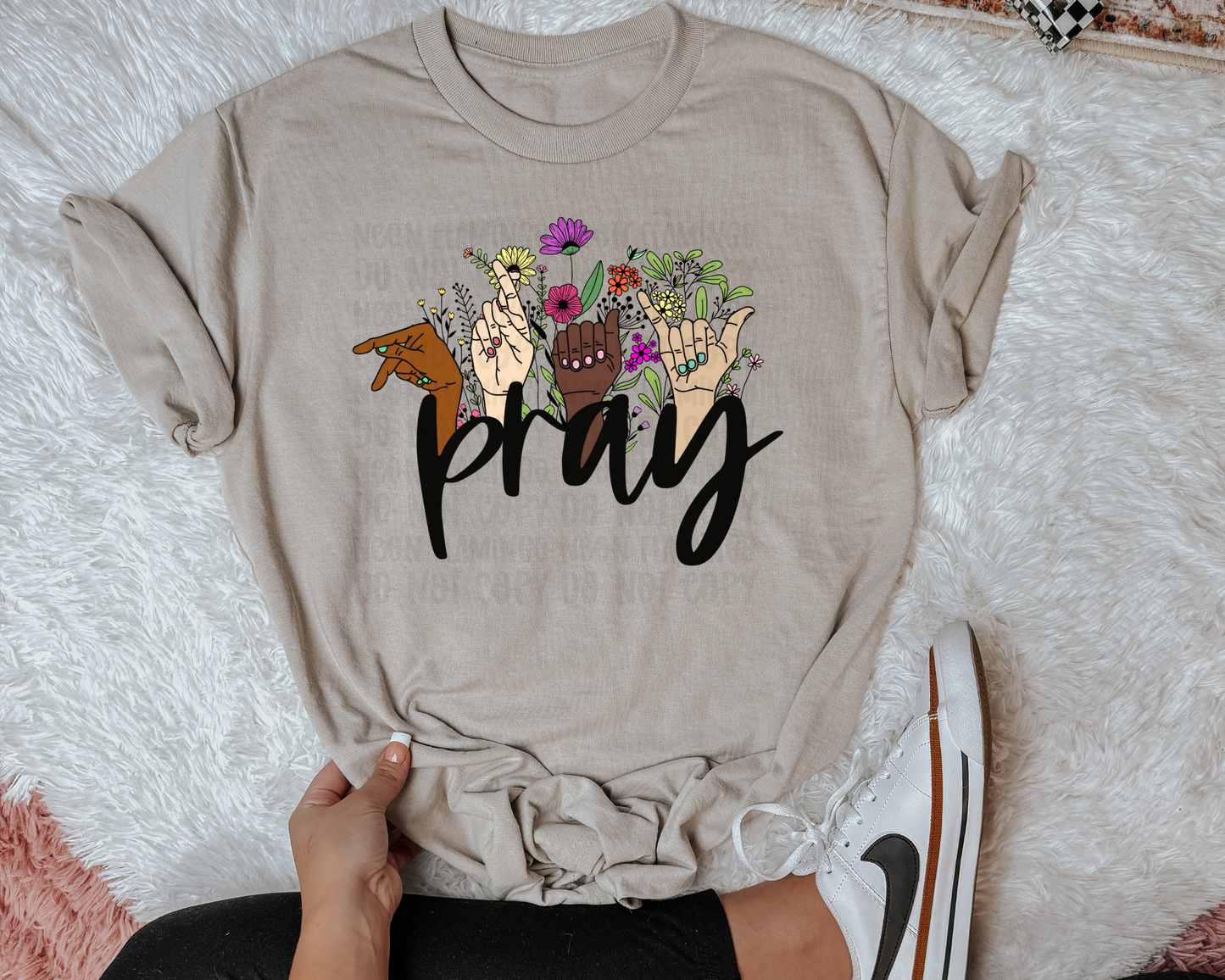 Pray ASL floral