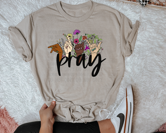 Pray ASL floral