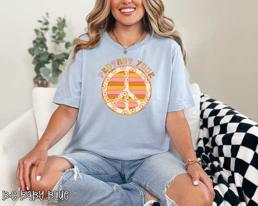 Protect Your Peace Retro Daisy