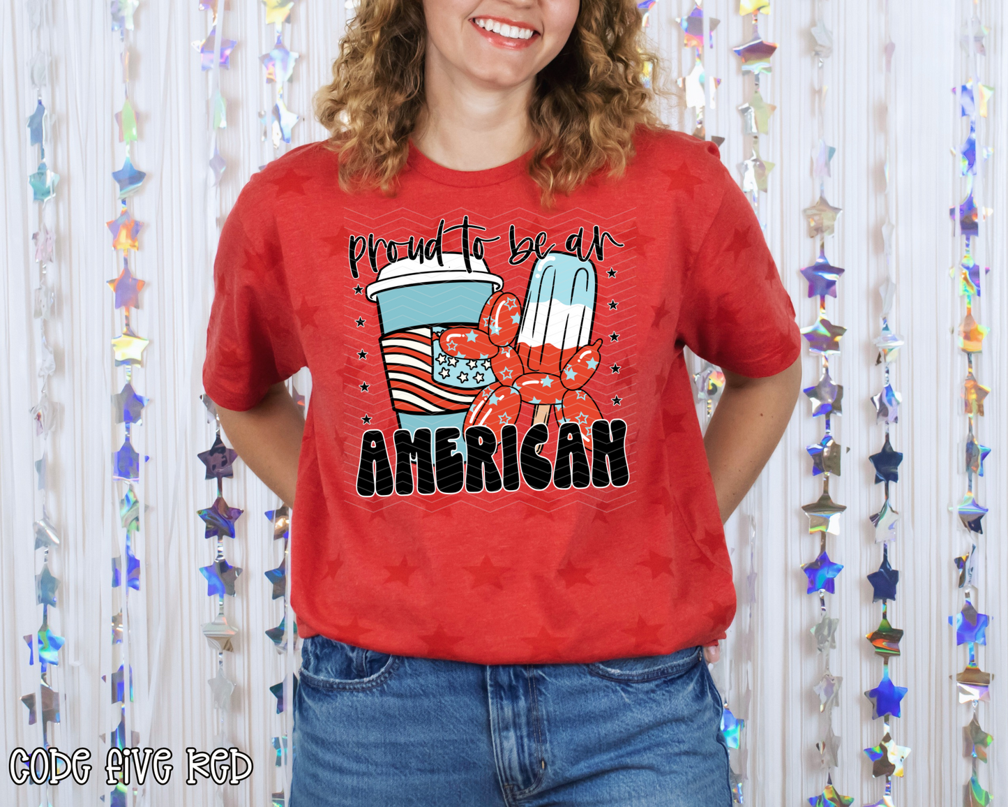 Proud To be An American Balloon Dog DTF TRANSFER