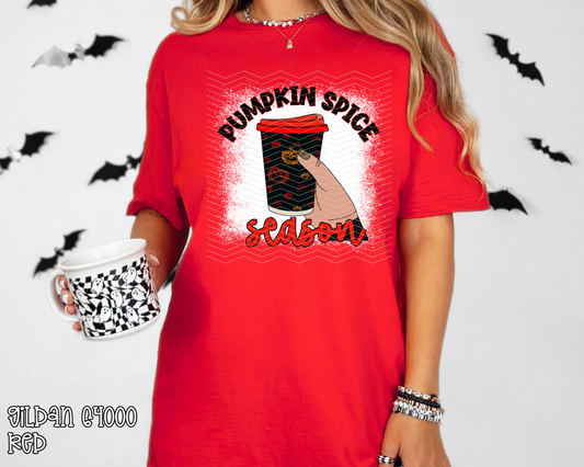 Pumpkin Spice Season Red Faux Bleached DTF TRANSFER