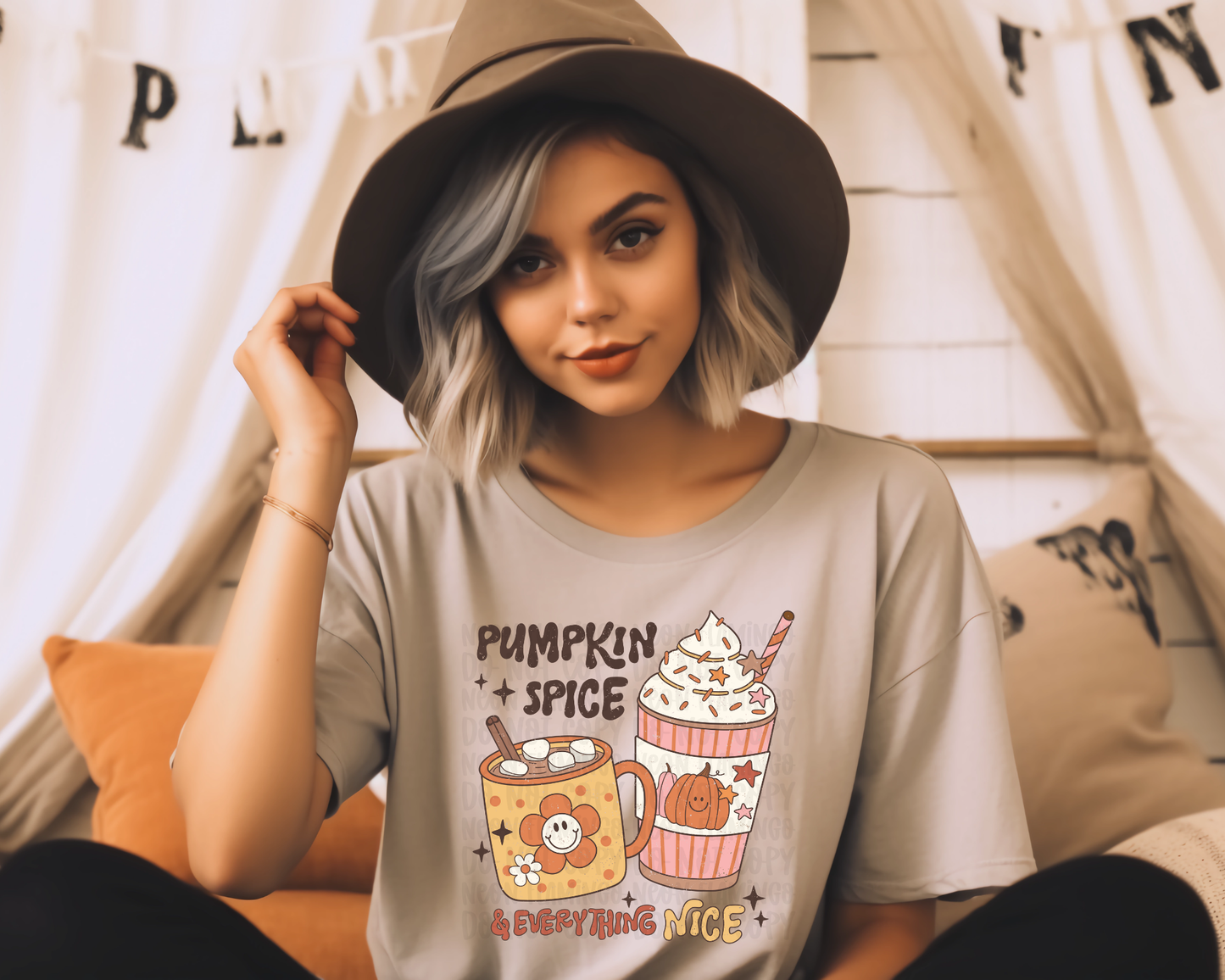 Pumpkin Spice & Everything Nice retro DTF TRANSFER