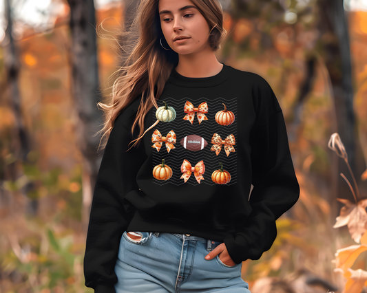 Pumpkins Bows Football