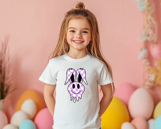 Purple Checkered Melting Bunny