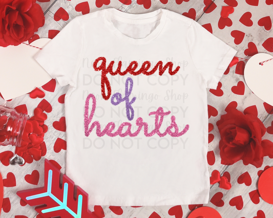 Queen of Hearts Tinsel DTF TRANSFER