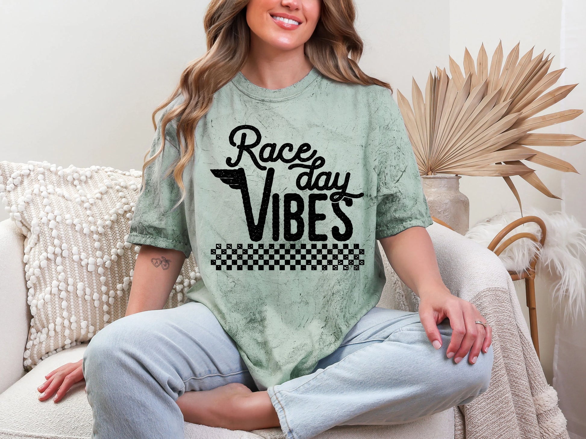 Race Day Vibes Single Color DTF TRANSFER