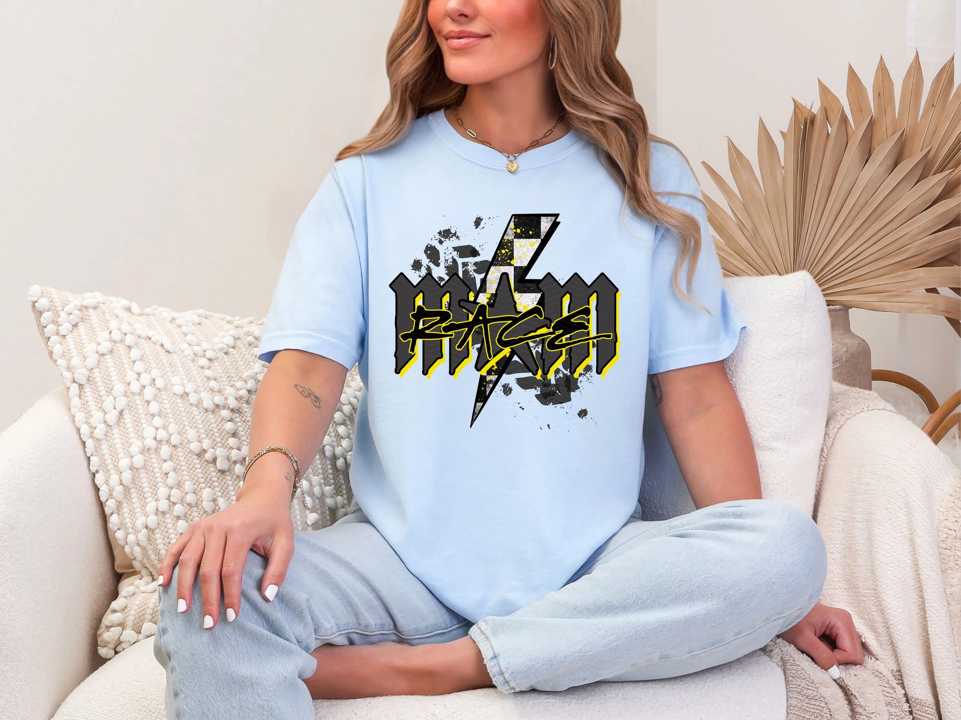 Race Mom Black Yellow DTF TRANSFER