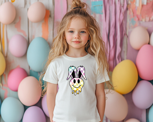 Rainbow Checkered Melting Bunny