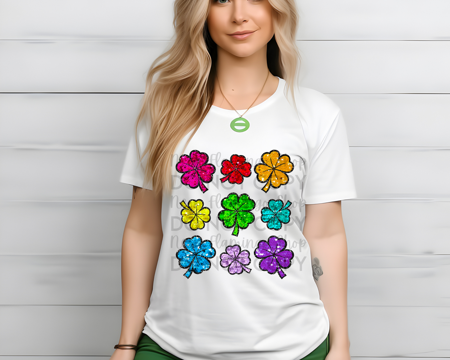 Rainbow Glitter Shamrocks
