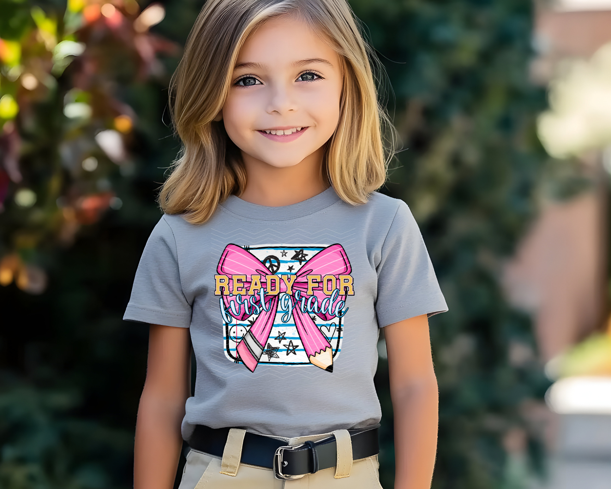 Ready For First Grade Bow DTF TRANSFER