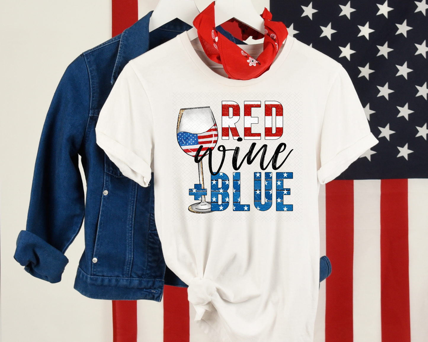 Red WIne Blue DTF TRANSFER