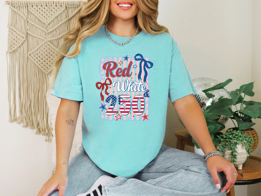 Red White & 250 Stripes DTF TRANSFER