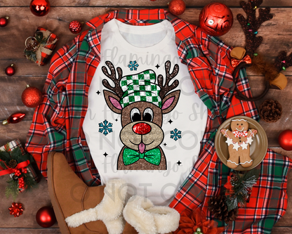 Reindeer Boy Faux Glitter