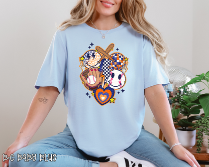 Retro Baseball Collage | Multiple Colors | DTF TRANSFER