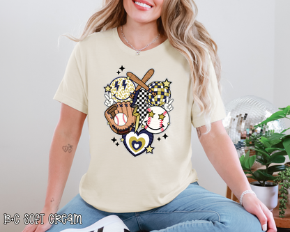 Retro Baseball Collage | Multiple Colors | DTF TRANSFER