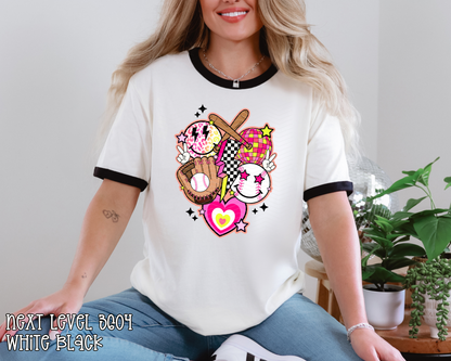 Retro Baseball Collage | Multiple Colors | DTF TRANSFER