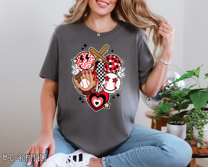 Retro Baseball Collage | Multiple Colors | DTF TRANSFER