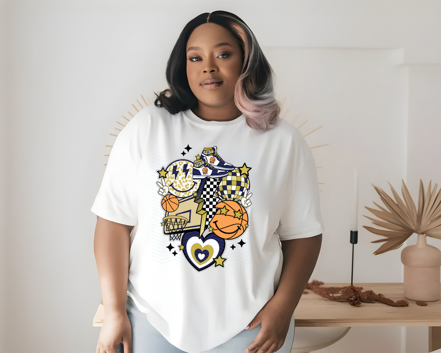 Retro Basketball Collage