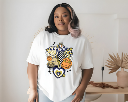 Retro Basketball Collage