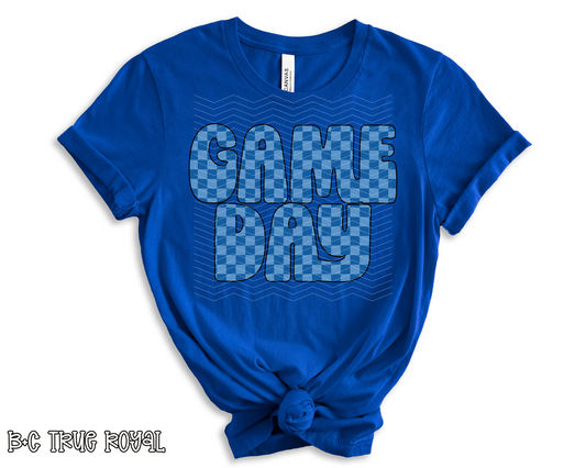 Retro Game Day Checkered | Multiple Colors | DTF TRANSFER