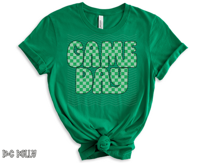 Retro Game Day Checkered | Multiple Colors | DTF TRANSFER
