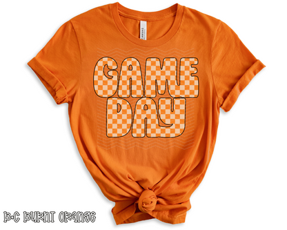 Retro Game Day Checkered | Multiple Colors | DTF TRANSFER