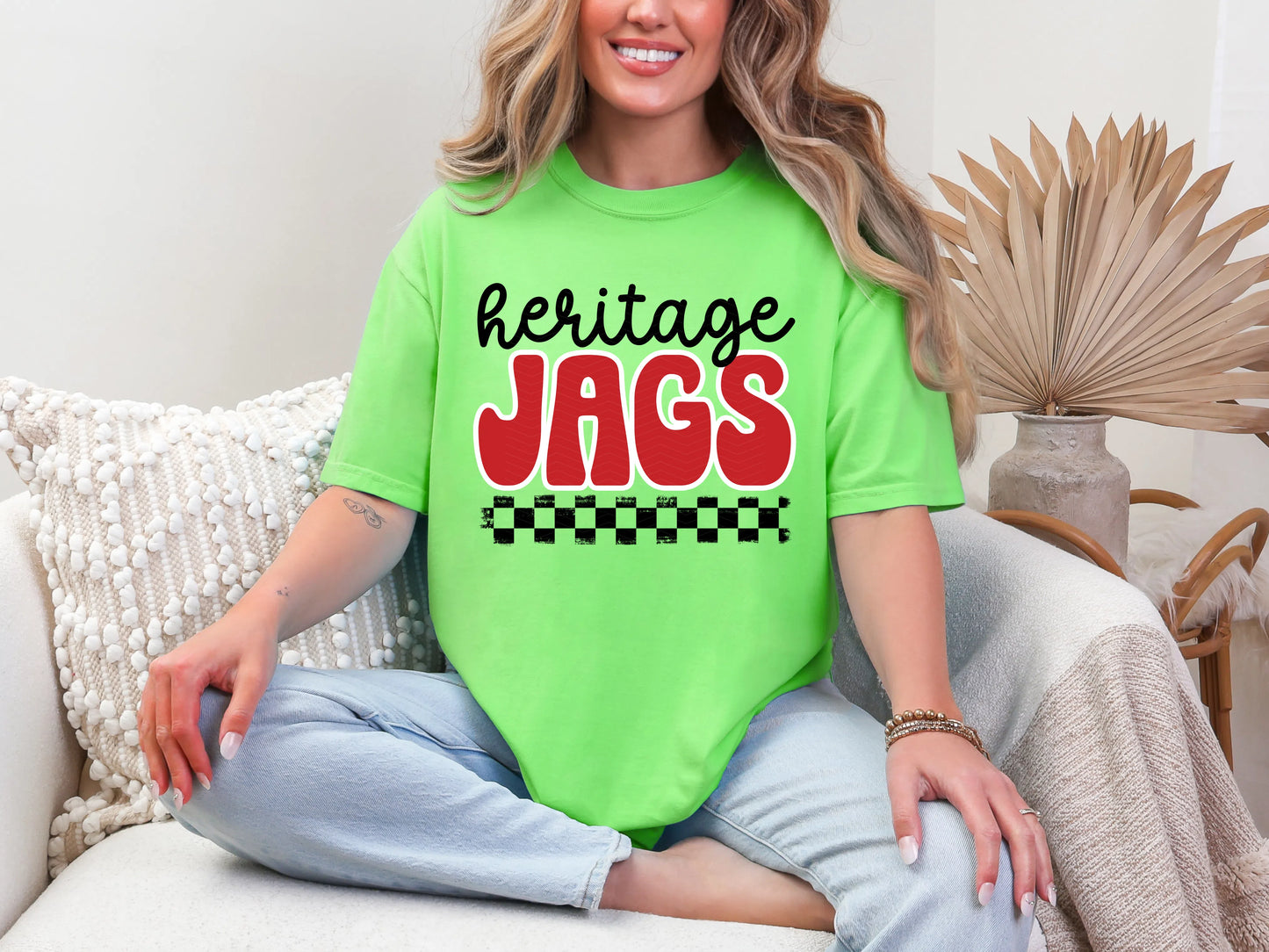 Retro Stacked Mascot Heritage Jags DTF TRANSFER