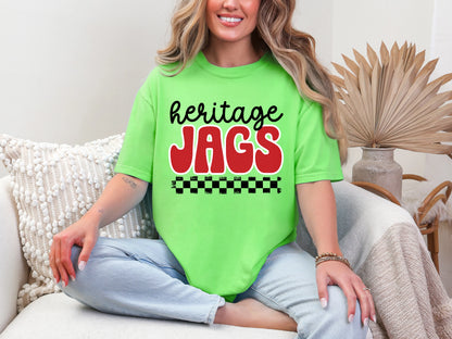 Retro Stacked Mascot Heritage Jags DTF TRANSFER