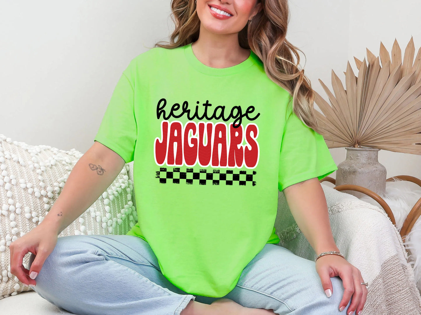 Retro Stacked Mascot Heritage Jaguars DTF TRANSFER