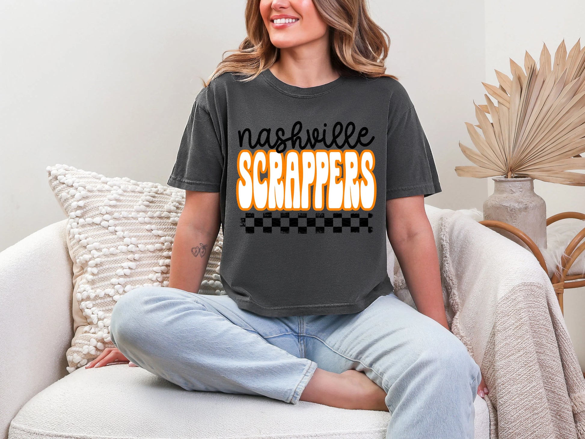 Retro Stacked Mascot Nashville Scrappers DTF TRANSFER
