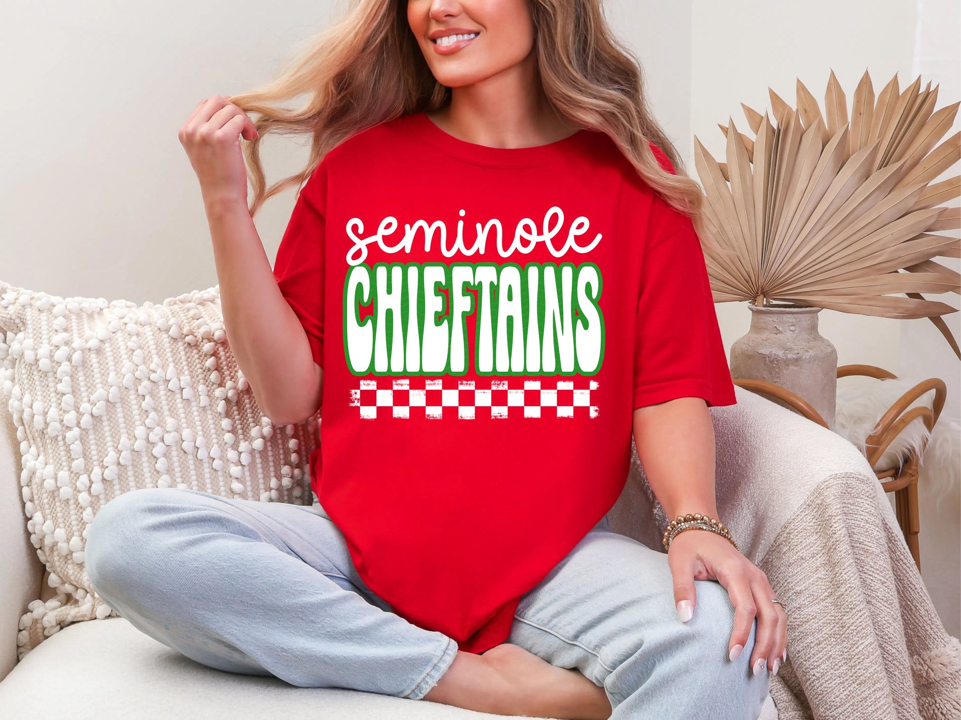 Retro Stacked Mascot Seminole Chieftains DTF TRANSFER