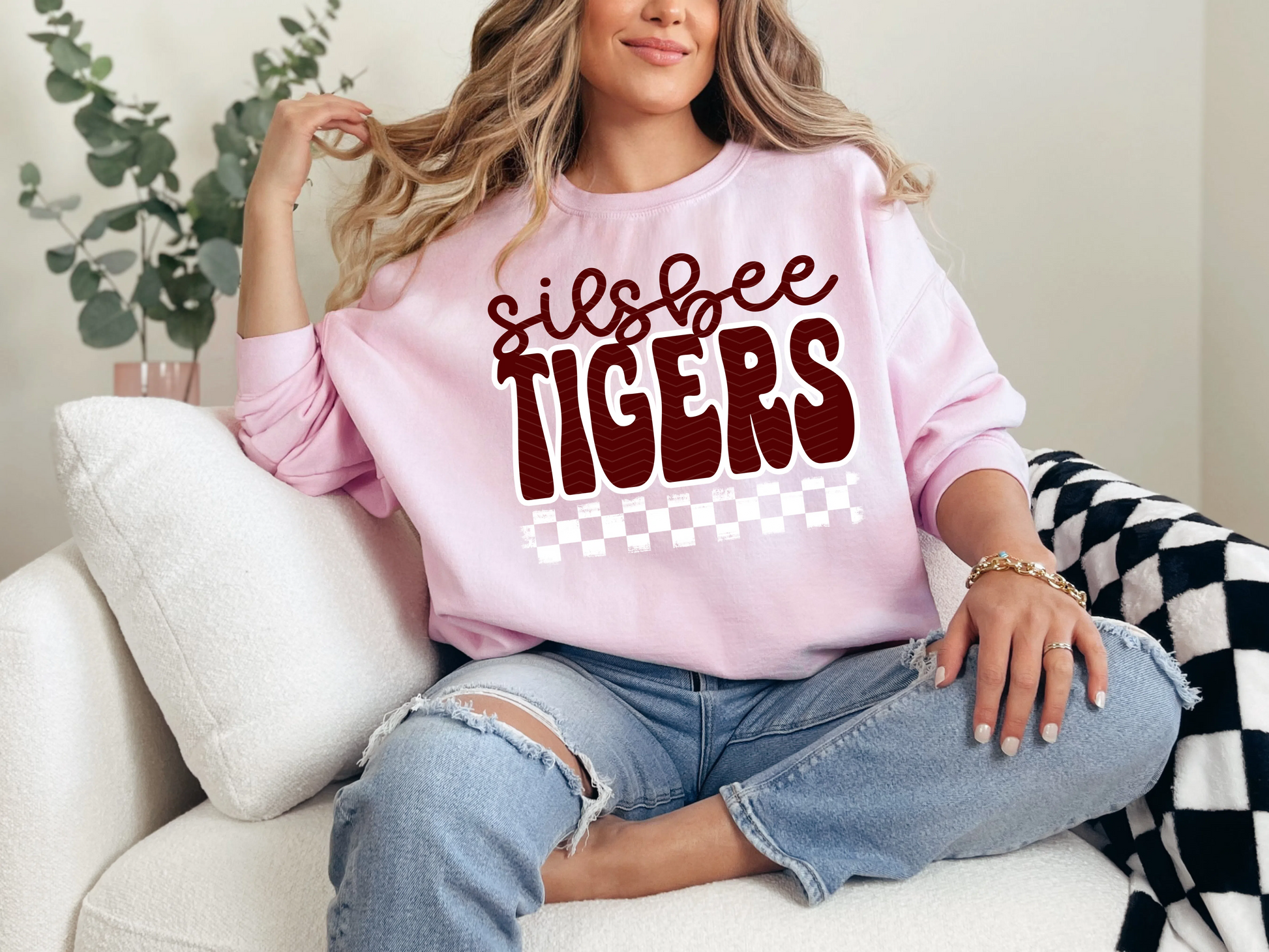 Retro Stacked Mascot Silsbee Tigers DTF TRANSFER
