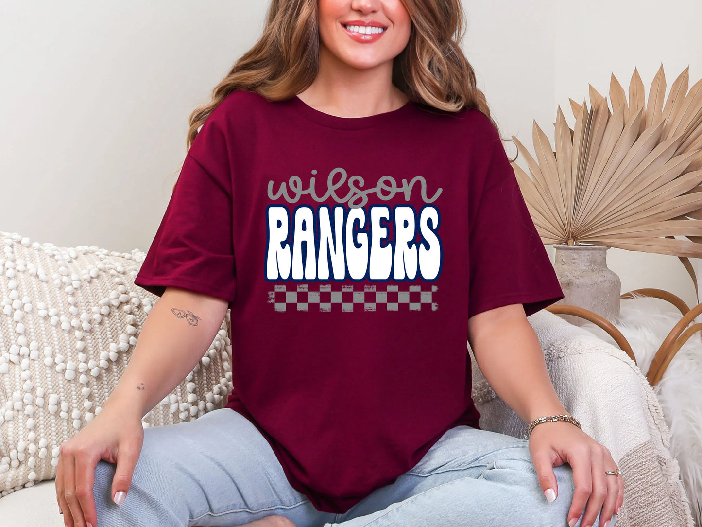 Retro Stacked Mascot Wilson Rangers DTF TRANSFER