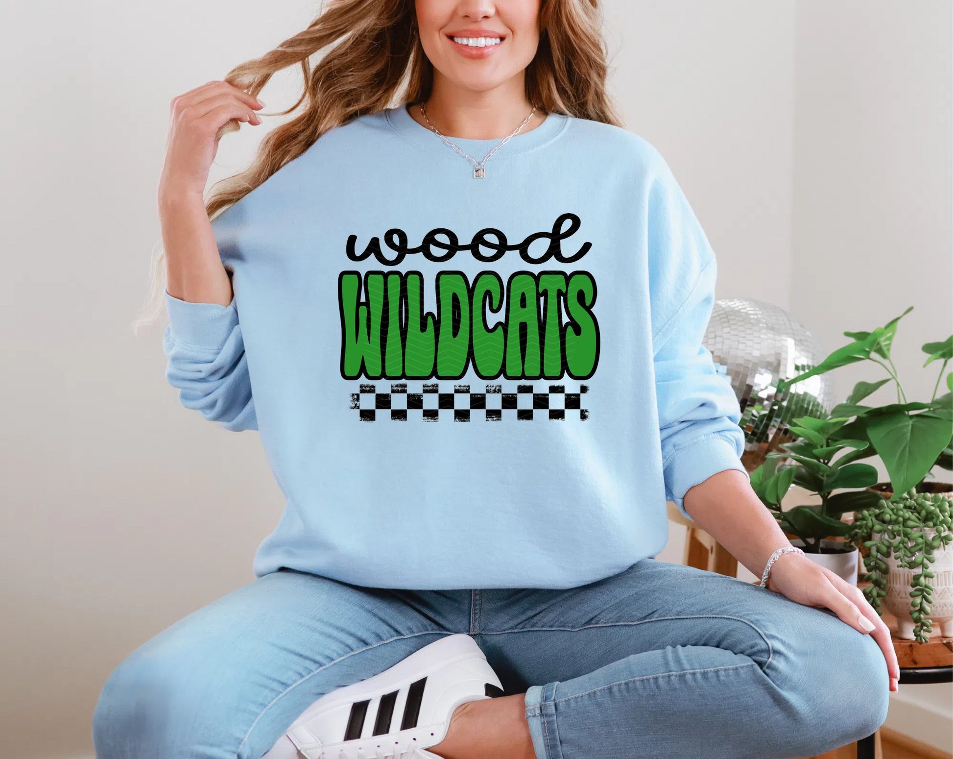 Retro Stacked Mascot Wood Wildcats DTF TRANSFER