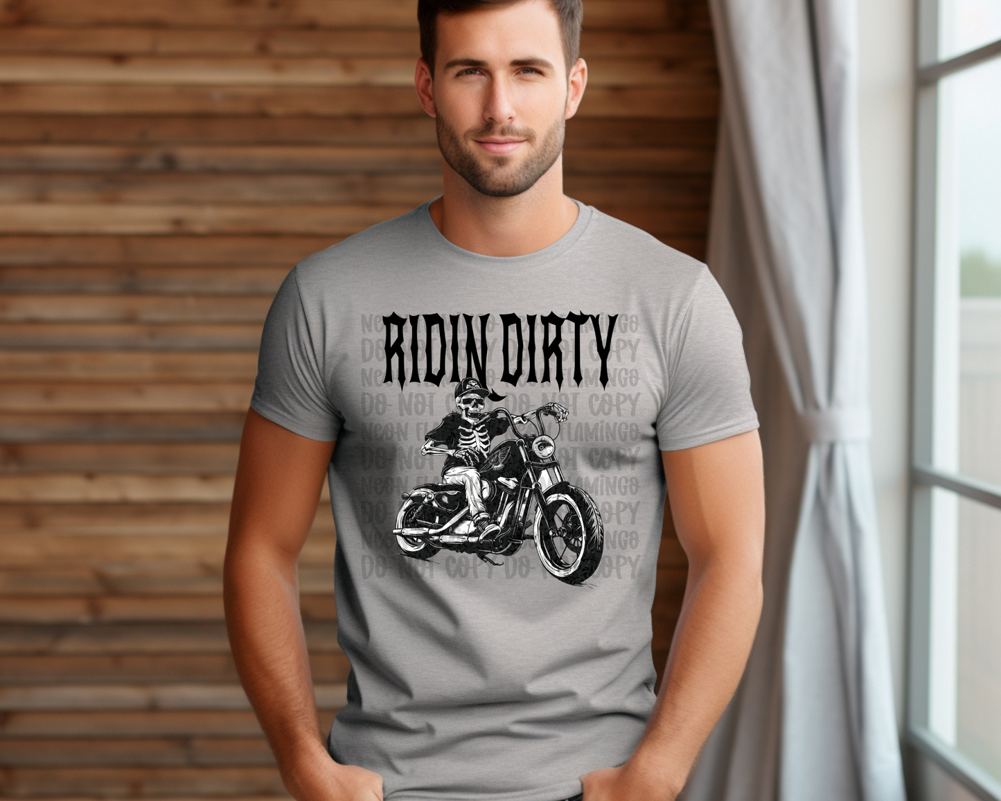 Ridin' Dirty motorcycle DTF TRANSFER