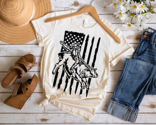 Rodeo Bull Flag DTF TRANSFER