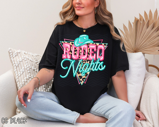 Rodeo Nights Neon Light DTF TRANSFER
