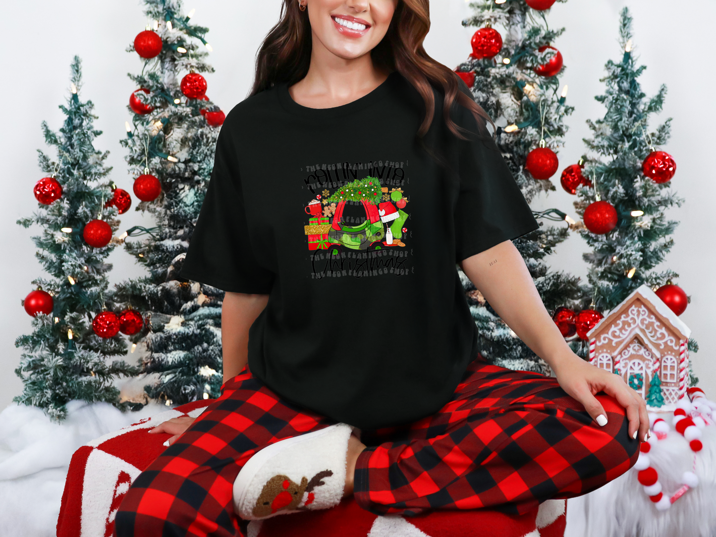 Rollin Into Christmas Kids Car Camo DTF TRANSFER