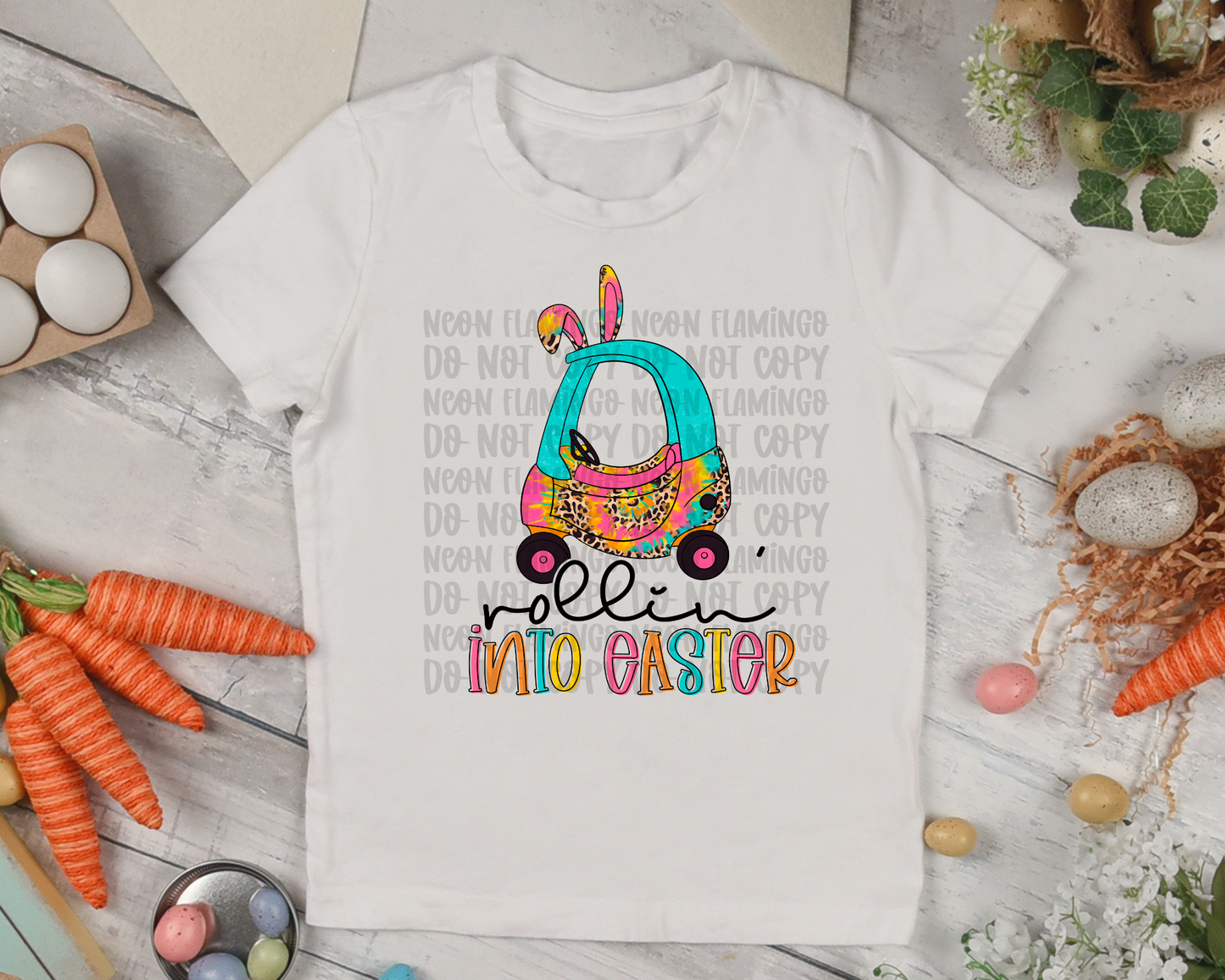 Rollin' Into Easter Tie-Dye Leopard