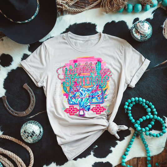 Saddle Up Buttercup Neon Scene DTF TRANSFER